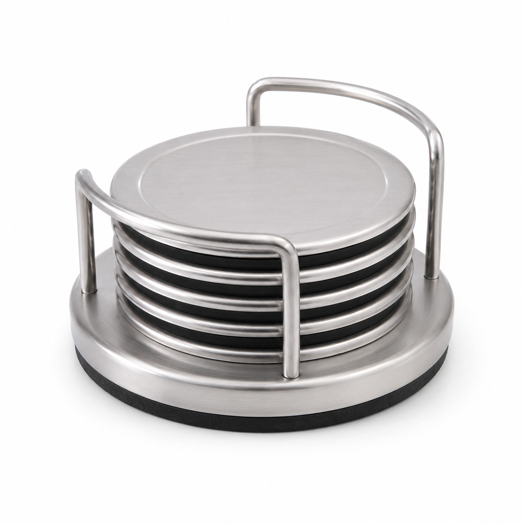 Stainless Steel Coaster Set (6)