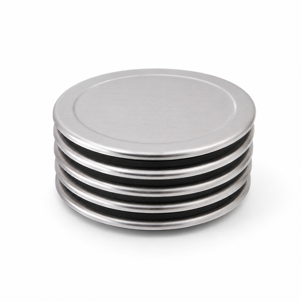 Stainless Steel Coaster Set (6)